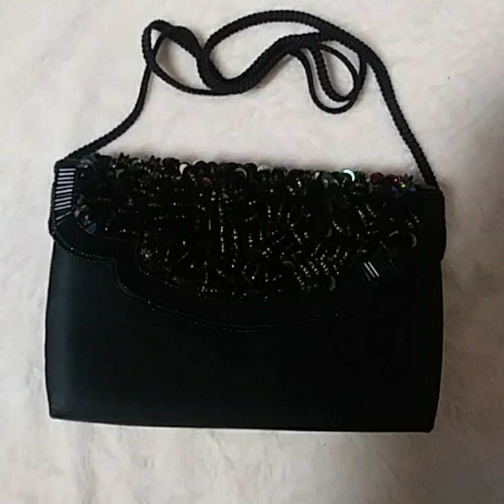 1950's Blk Sequined Bag